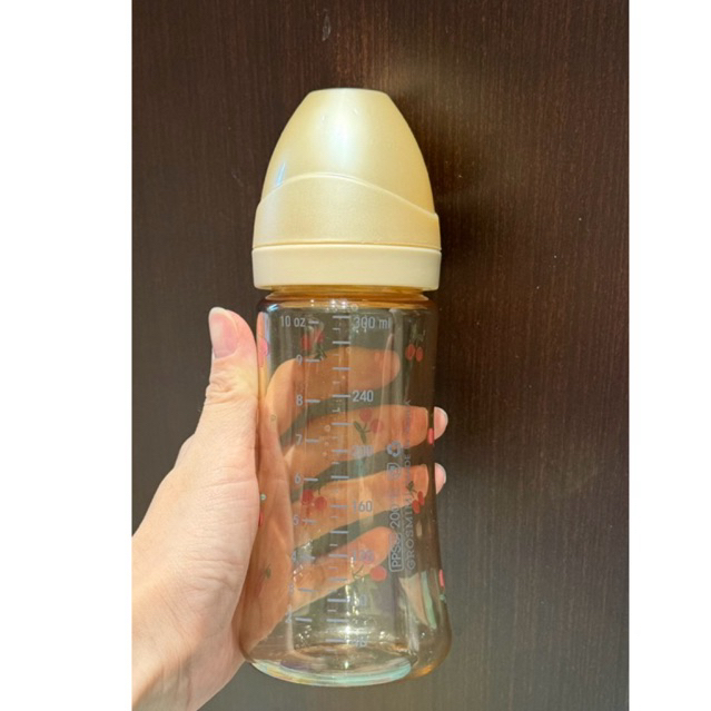 (PRELOVED) Grossmimi bottle PPSU 300ml cherry