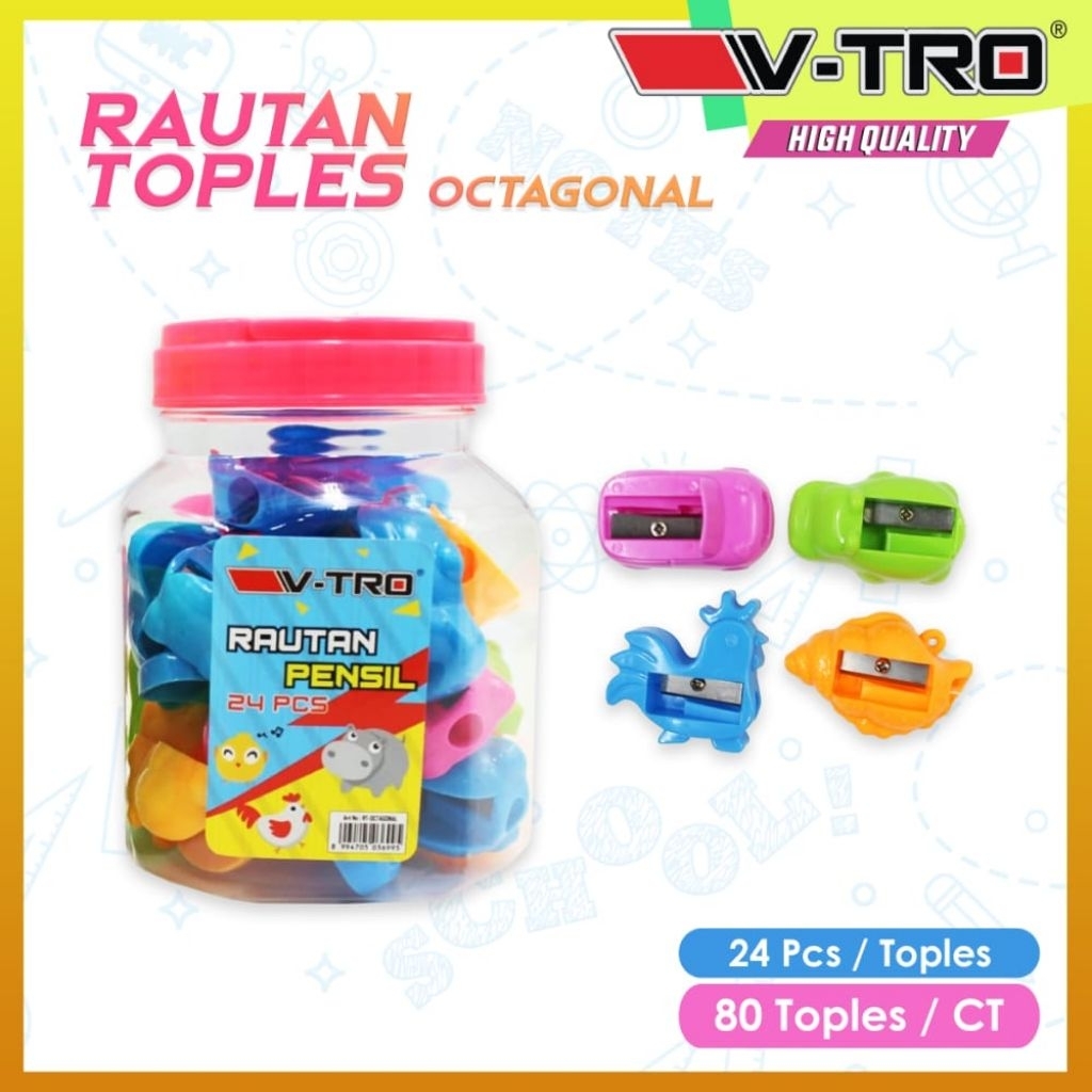 rautan pensil 1 toples 24 pcs / rautan toples 24 pcs bentuk random