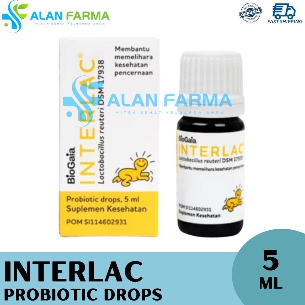 Interlac Drop 5 mL EXP TERBARU APRIL 2027 | Interlac Drops | Interlac Baby Drop | Probiotik Bayi Bar