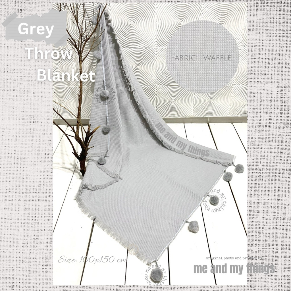 Selimut Sofa Polos / Throw Blanket / Selimut Dekorasi / Selimut Dewasa / Selimut Traveling / Cover S