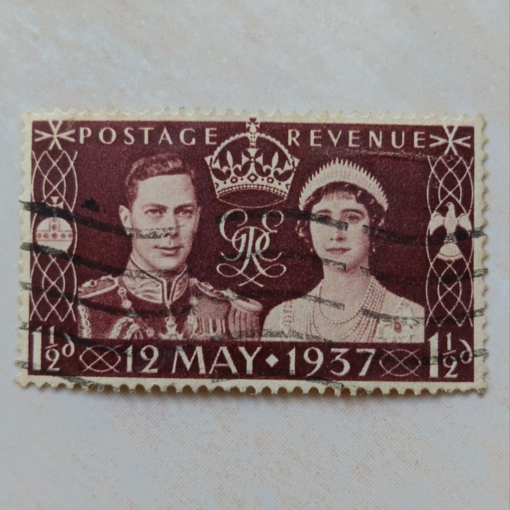 Prangko Perangko Kuno Tua UK Inggris Seri Coronation 1937 - YN2789