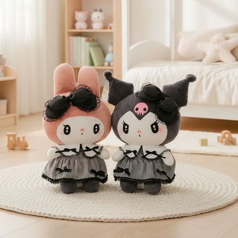 Promo Murah Boneka Lucu Karakter Kuromi Melody Dress 35Cm Bahan Yelvo Halus Berstandar Sni Kado Pasangan Viral