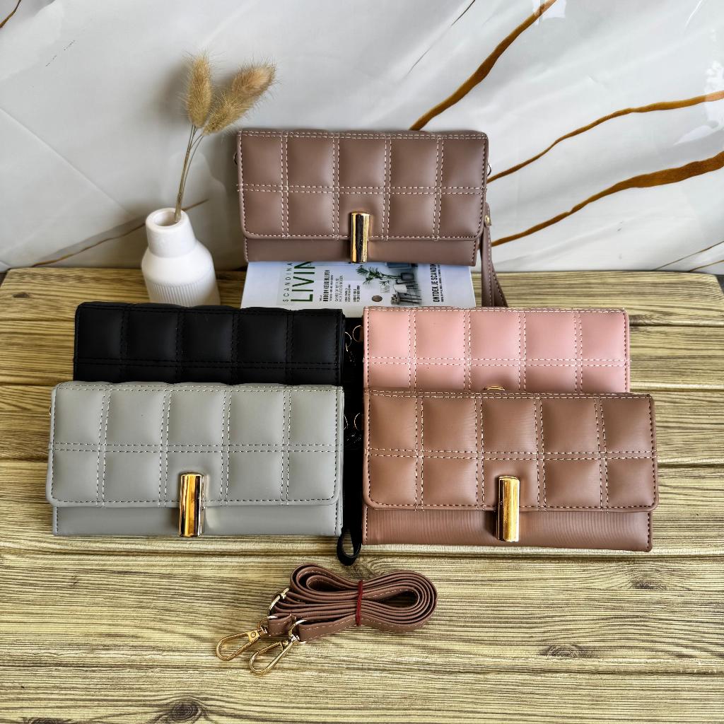 Dompet panjang "ARIA" Wanita Dompet Cewe Simple Dompet Wanita Tali Panjang
