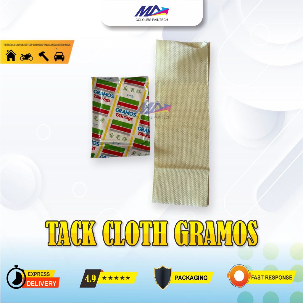 Tack Cloth GRAMOS 35x35cm Kain Pembersih Debu Cat Mobil