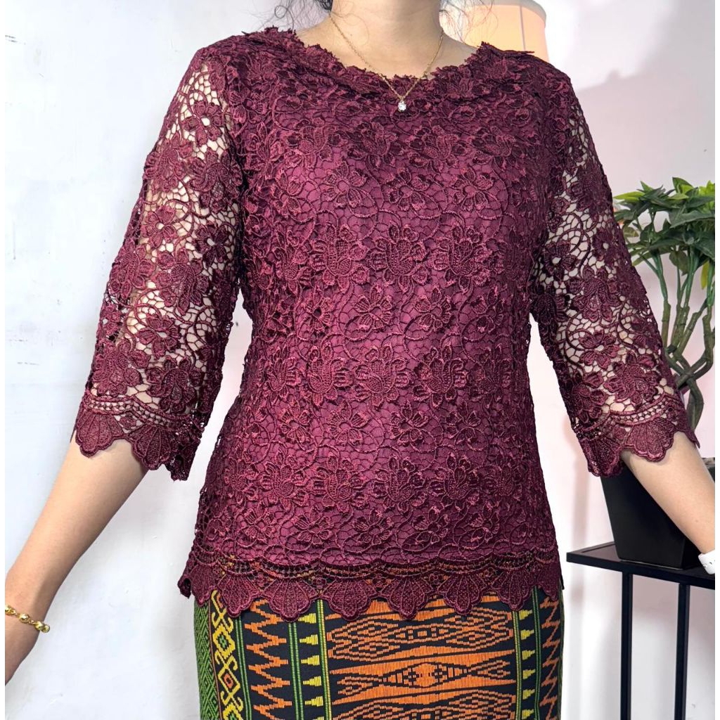 Blus brokat hoki premium/baju pesta/Brokat