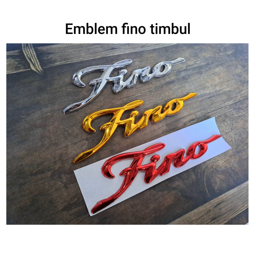 Emblem fino / emblem fino chrome / emblem yamaha fino 125 / Logo tulisan fino timbul