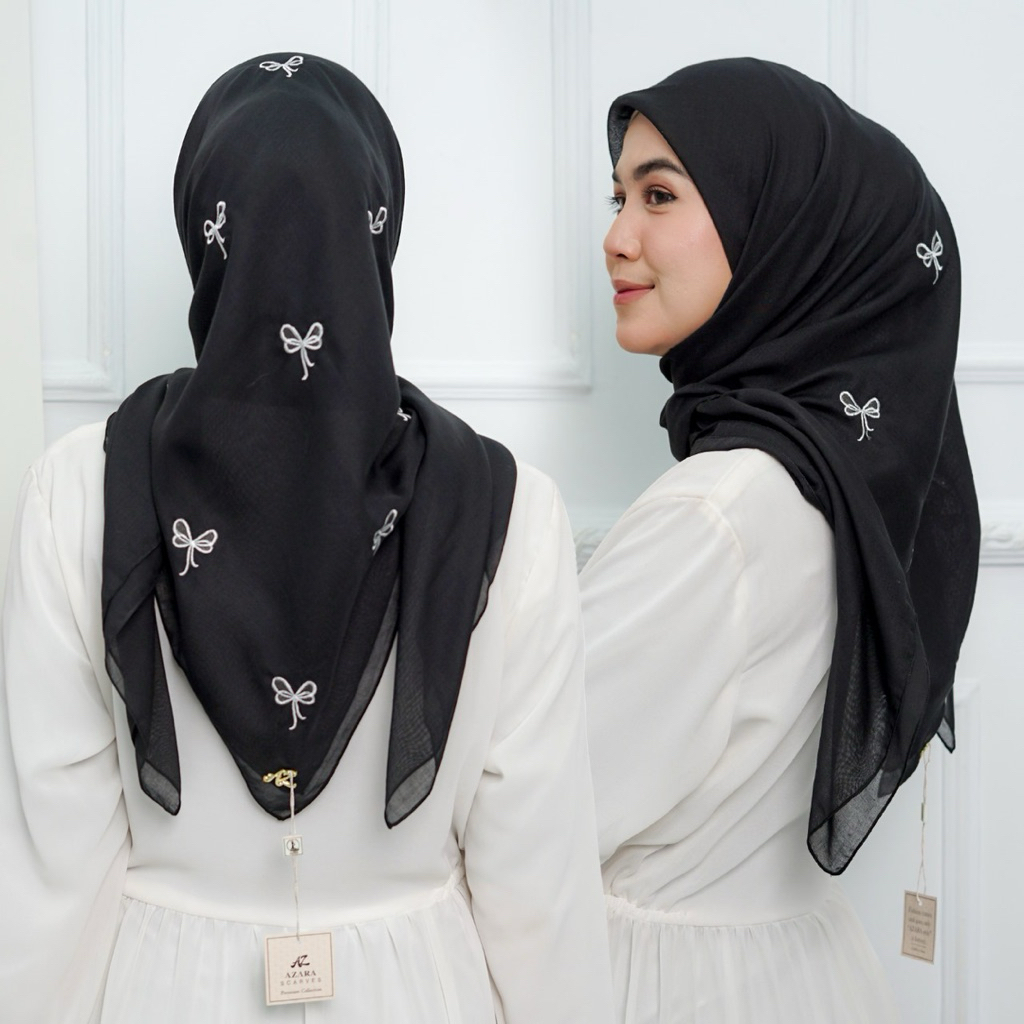 SEGI EMPAT BORDIR PITA POCT AZARA//hijab bordir cequatte azara