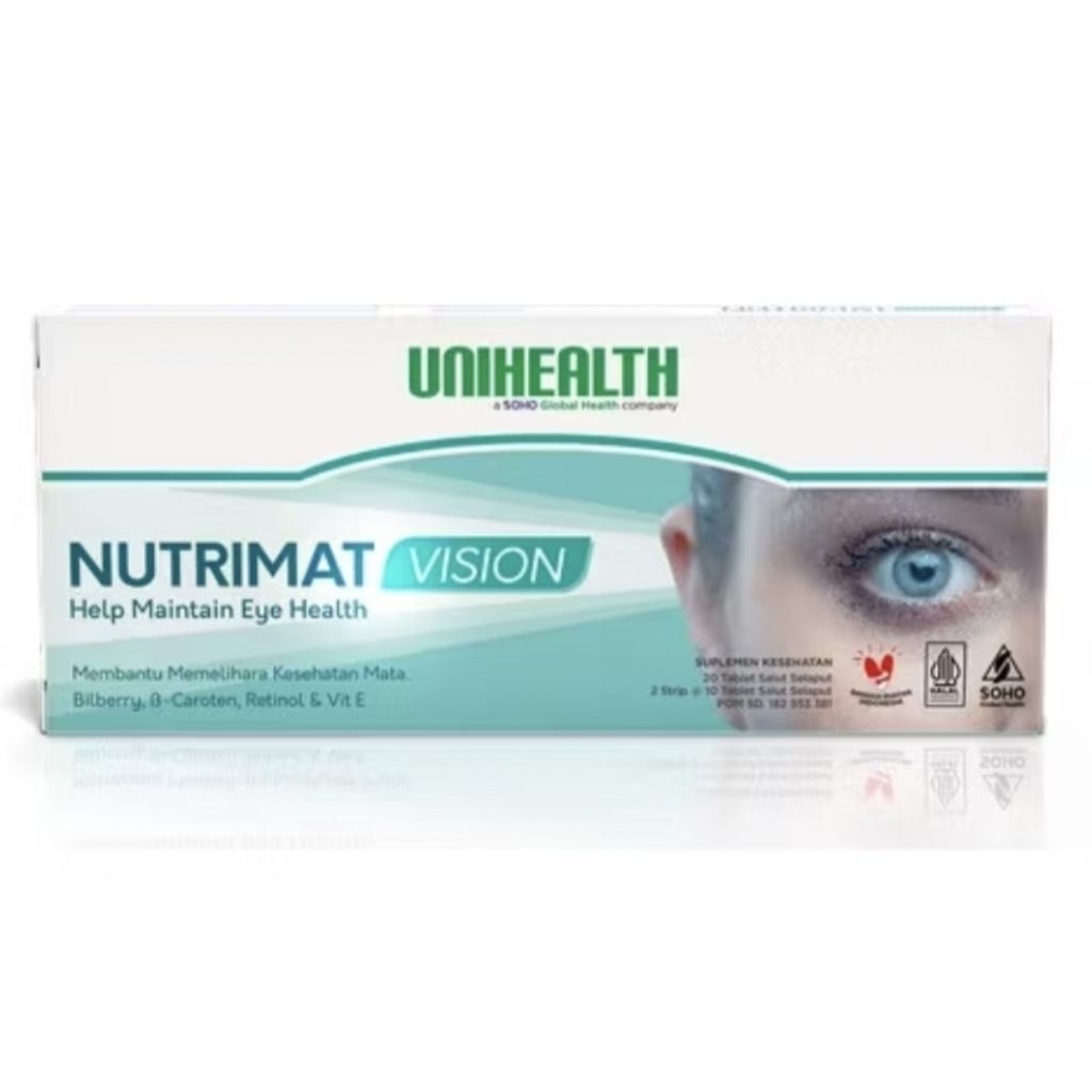 NUTRIMAT VISION UNIHEALTH 20TABLET MENJAGA KESEHATAN MATA