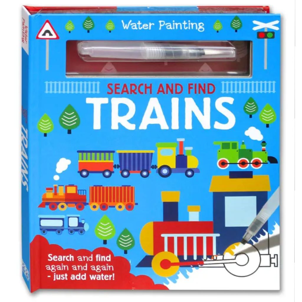 Water Painting Search and Find Trains Board Book (Search and Find Again and Again - Just Add Water