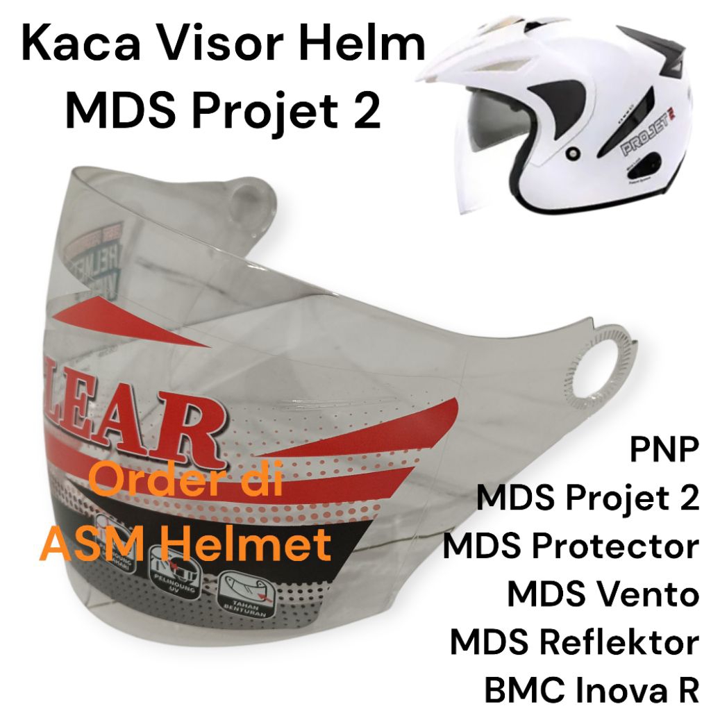 Kaca Visor Helm MDS Hallface Double Visor Projet 2 Kaca Helm MDS Projet 2