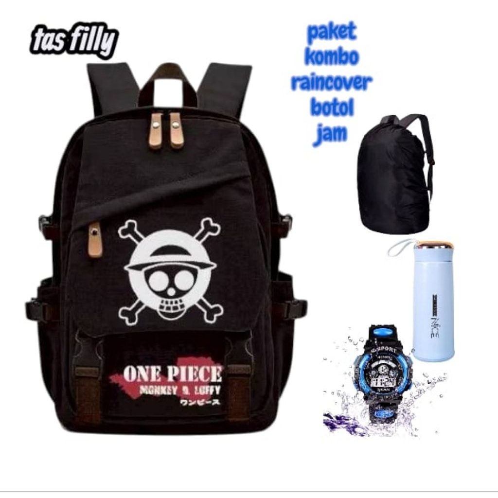 Tas Ransel Sekolah Anak One piece Karakter Anti Air Untuk Anak SD SMP