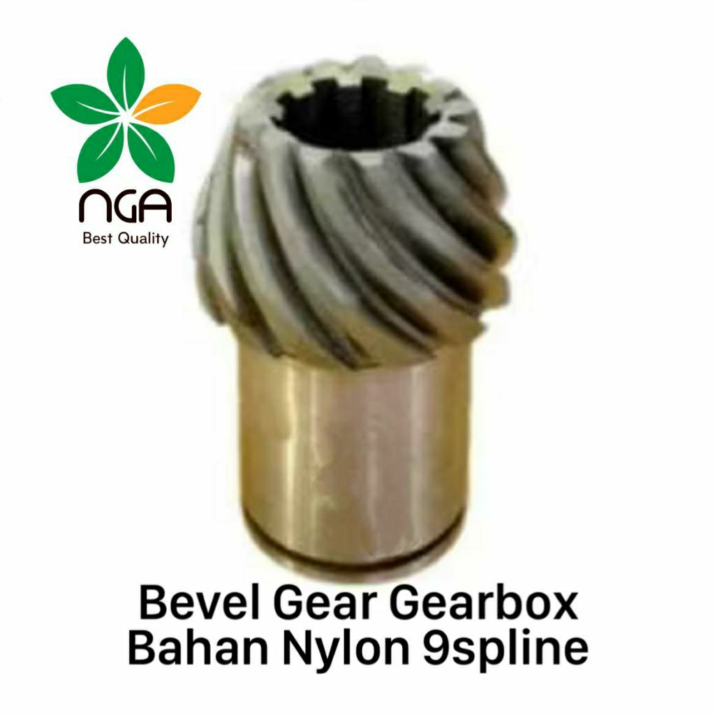 Bevel Gear Gearbox Bahan Nylon 9spline