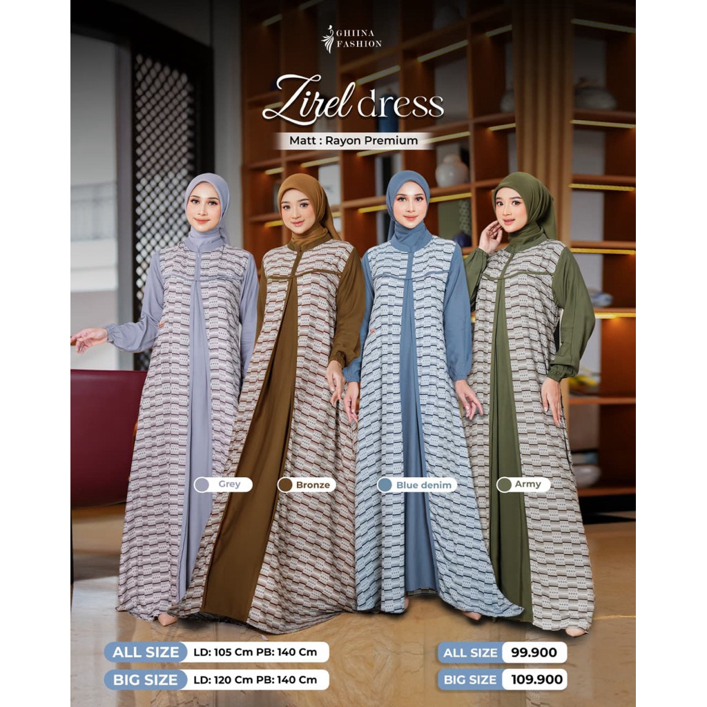Ghiina Fashion - Dress / Gamis / Zirel Dress Ghiina Fashion