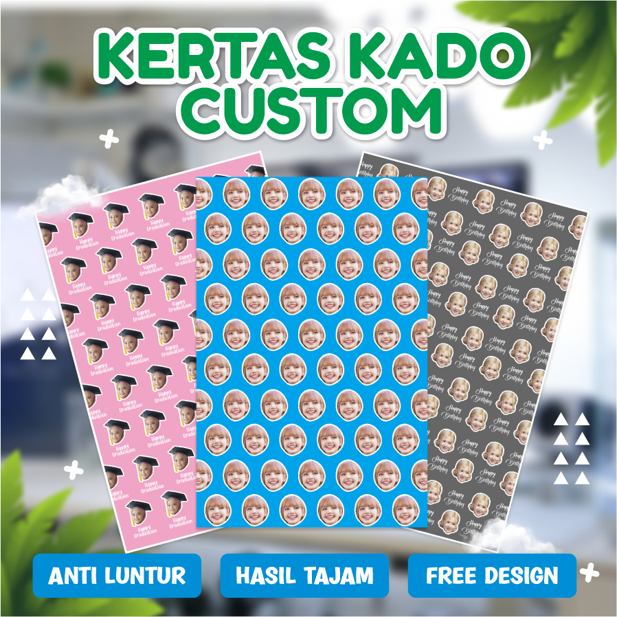 KERTAS KADO CUSTOM / Kertas Kado Custom Muka