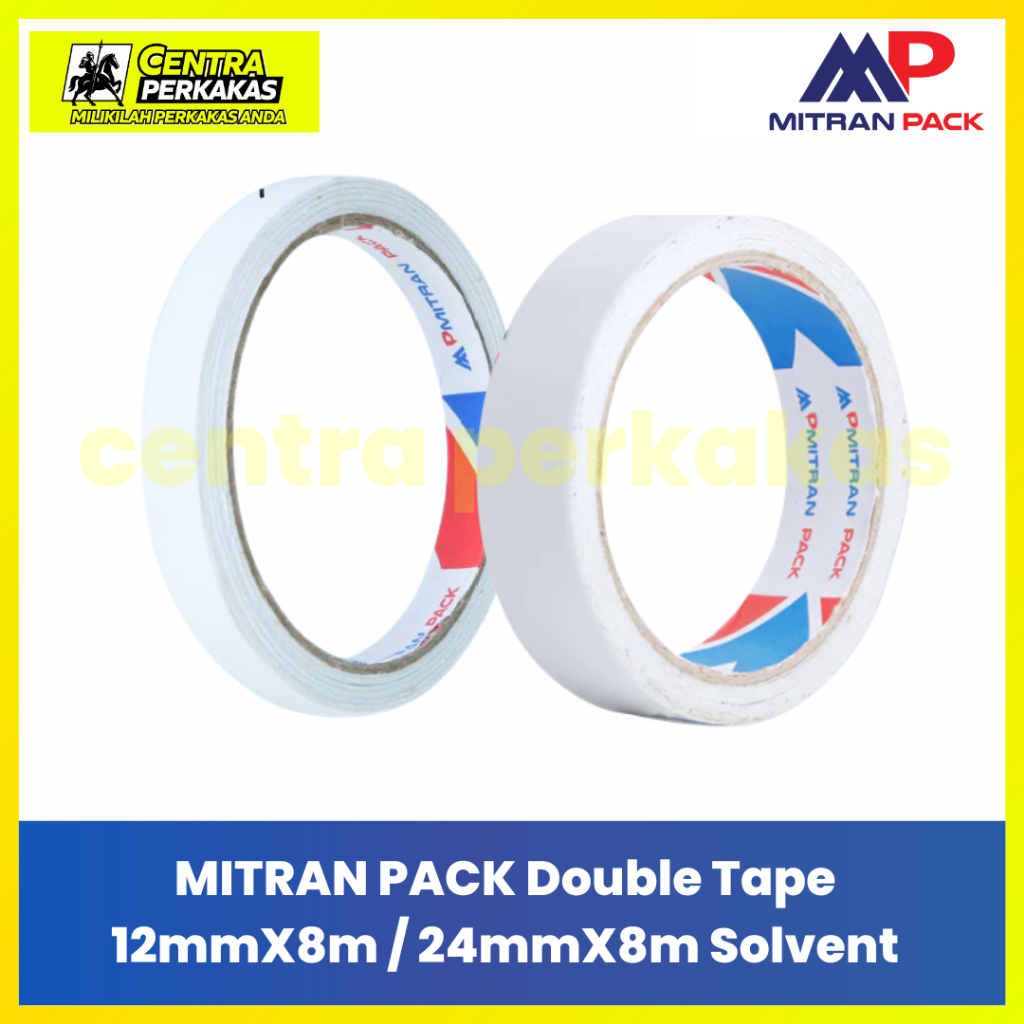 MITRAN PACK  Double Tape (12mmX8m / 24mmX8m) Double Tape  Solvent Tipis