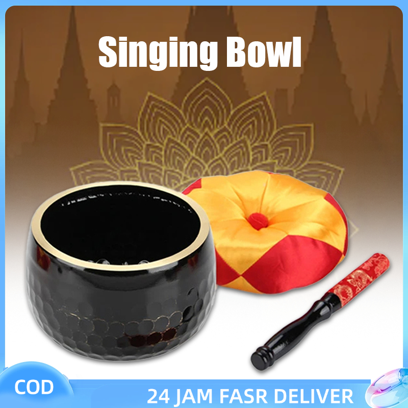 Meditasi Bowl Singing Bowl Tibet Bowl Suara Penyembuhan Lonceng Tibet untuk Yoga dan Relaksasi Priba