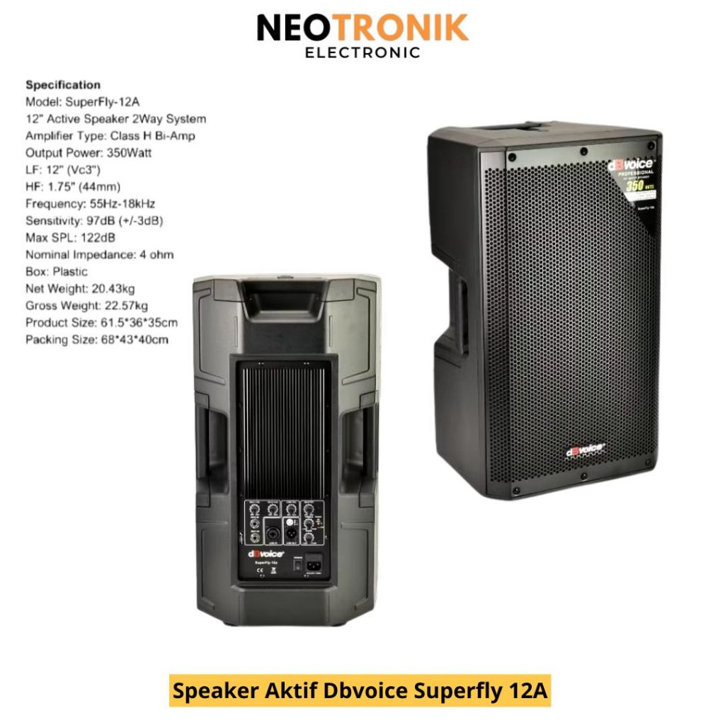 Speaker Aktif SuperBOX DBvoice Superfly 12A 12inch