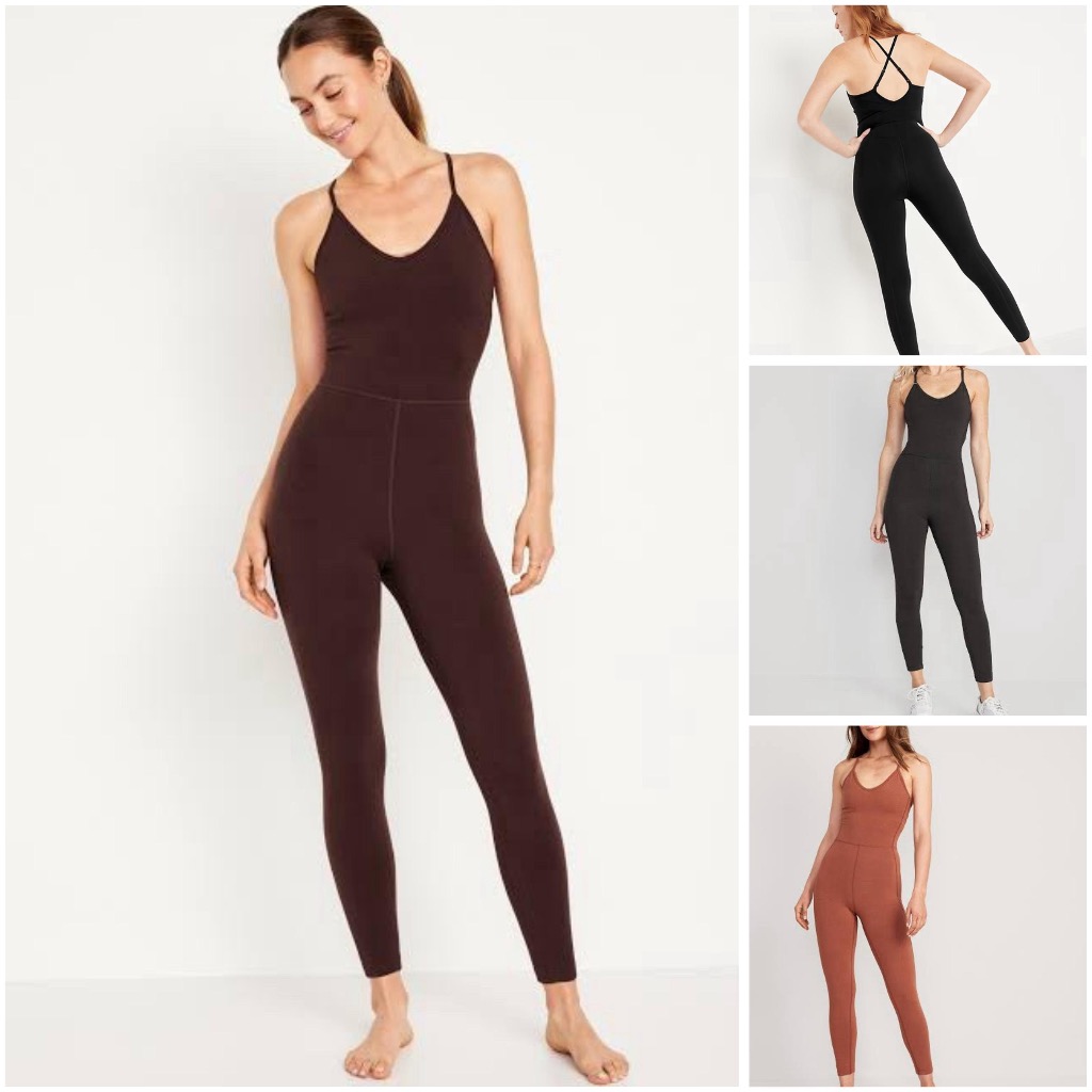 Jumpsuit Panjang Olahraga Wanita Bahan Polyester Spandex dengan Tali Kecil dan Dua Lapisan Kain