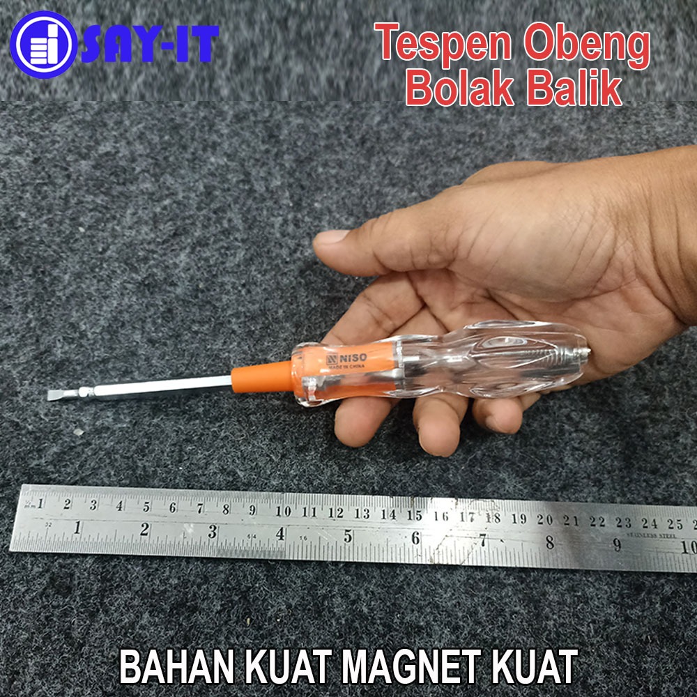 Tespen Obeng Bolak Balik Bahan Kuat Magnet Kuat