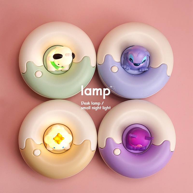 Rechargeable Sanrio Mini Lamp Lampu Meja Baca Belajar Tidur Kuromi LED Sanrio Cartoon Desk Lamp