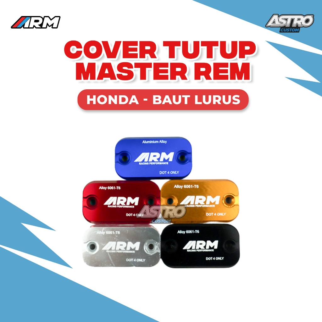Cover Tutup Master Rem Vario 125 NEW Vario 150 NEW Arm Aluminium Full CNC Arumi Tutup Minyak Rem CVT