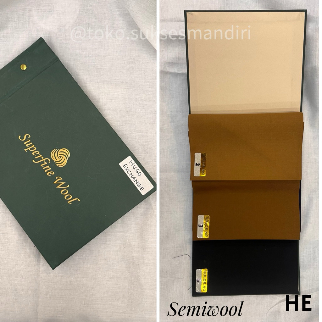 [HE] BAHAN KAIN JAS HUGO EXCHANGE / BAHAN KAIN JAS HITAM HALUS / SEMIWOOL JAS FORMAL / BAHAN JAS / B