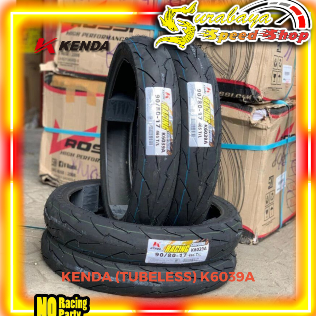 KENDA BAN LUAR BAN TUBLESS TIPE K6039A RING 14 17 UKURAN 110/70 130/70 80/80 90/80 ORIGINAL KENDA