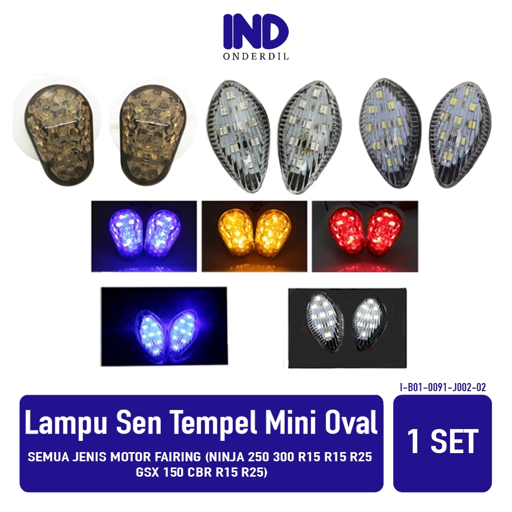 Lampu Sen Tempel Mini LED Semua Jenis Motor Fairing Ninja 250 300 R15 R15 R25 GSX 150 CBR R15 R25 Se