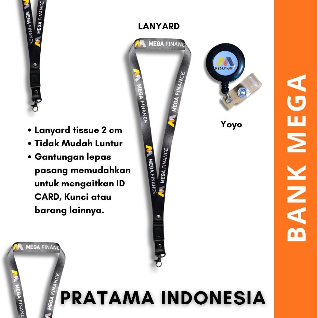 Tali id card / Lanyard Bank Mega Finance