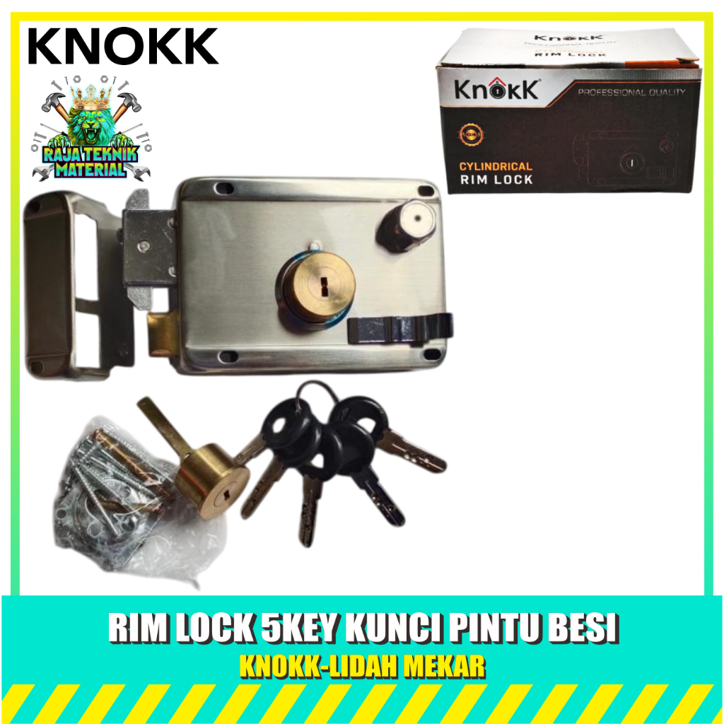 Kunci Pintu Pagar besi Model Mekar Lidah - Kunci Sliding Mekar / Kunci Pintu Slorok Mekar