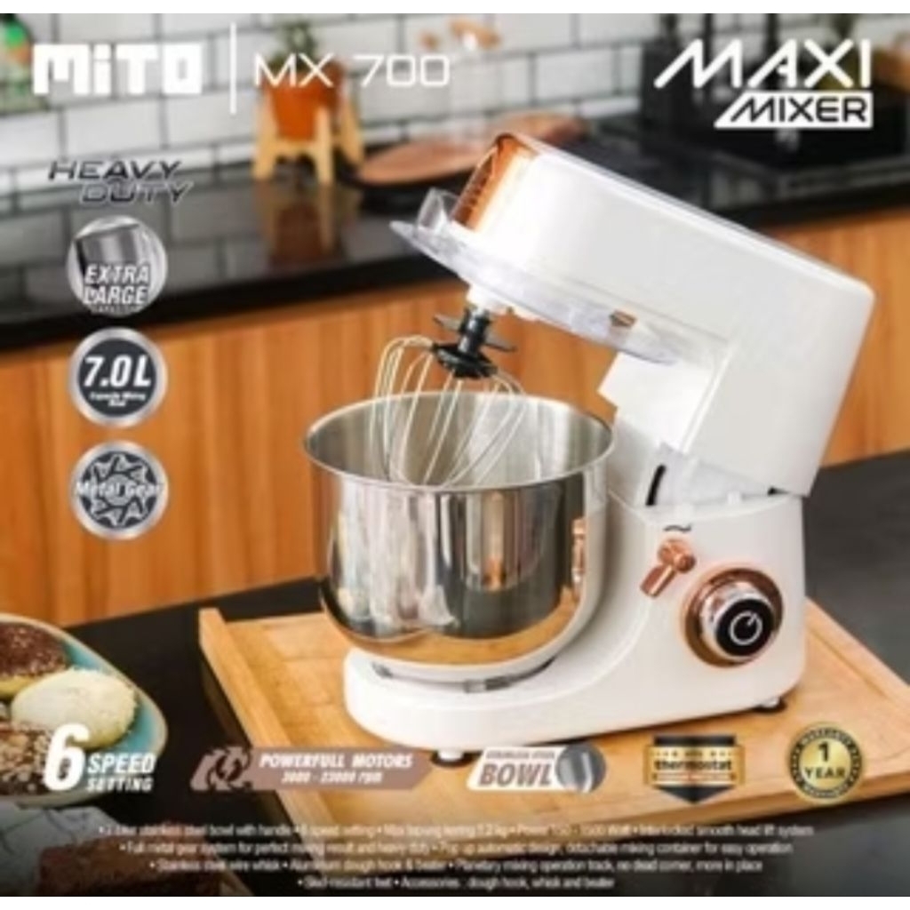 MITO Stand mixer MX-700 / pengaduk adonan kue 7L MITO