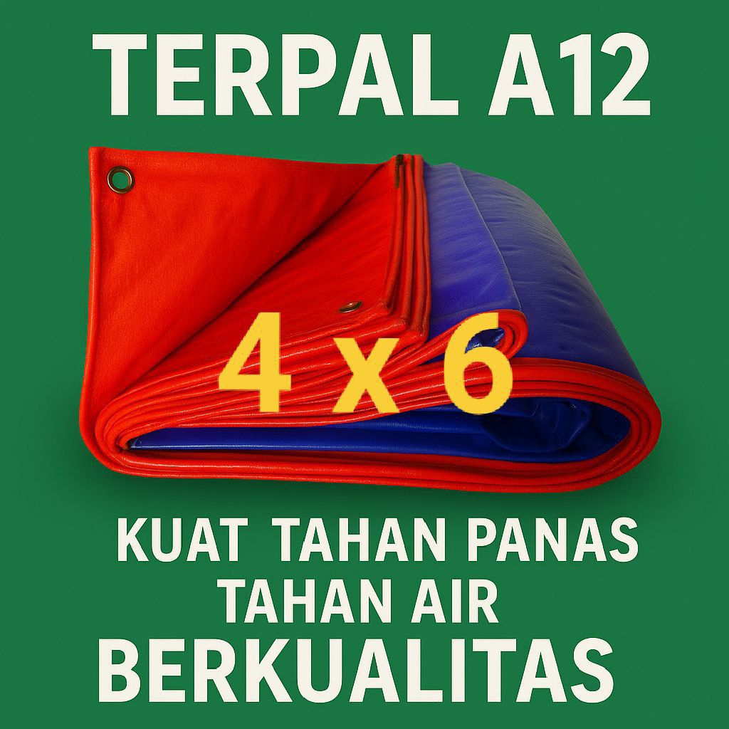 Terpal plastik 4x6 meter A3 A5 A8 DAN A12 untuk penutup tenda, mobil, truk atau alas jemuran