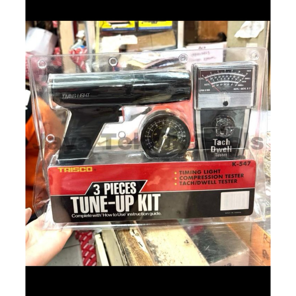Alat Tune Up Kit TRISCO 3 pcs K-547 Mobil / Timing Light / Compression Tester / Tach Dwell / Kompres