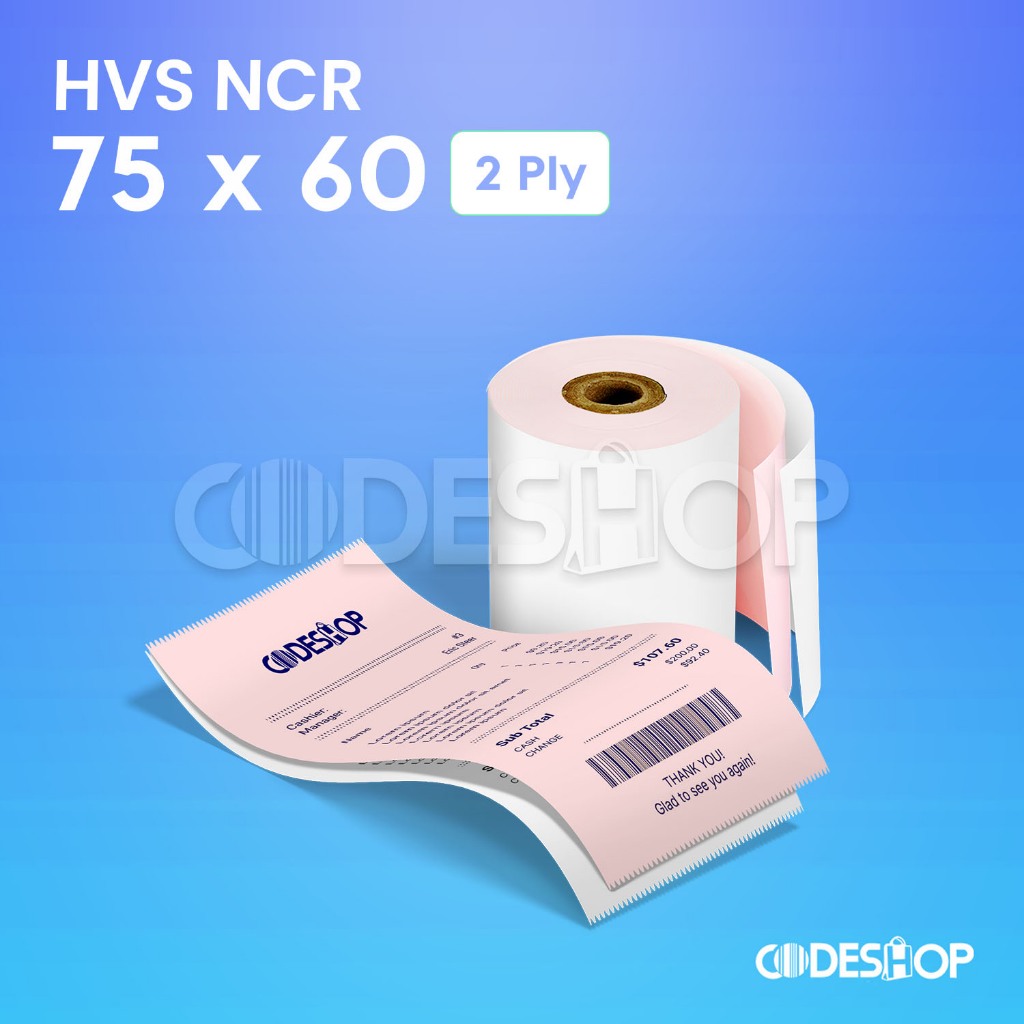 1 DUS Kertas NCR 2PLY 75 x 60 Struk Kasir 75x60 2 PLY