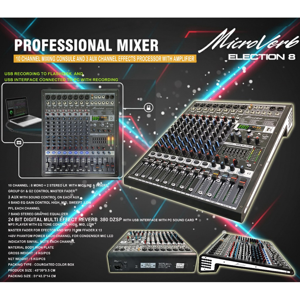 Mixer MICROVERB ELECTION8 Original Election 8 Microverb microverb 8