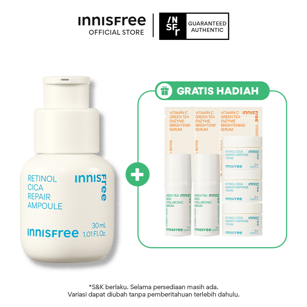 [Special Bundle] Buy 1 Get 8 Innisfree Retinol Cica Moisture Recovery Serum 30ml Set Bundle