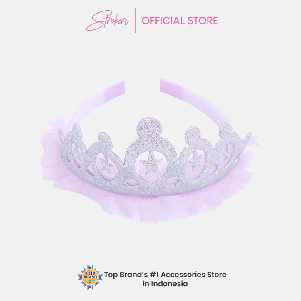 Stroberi Crown Glitter New Hairband