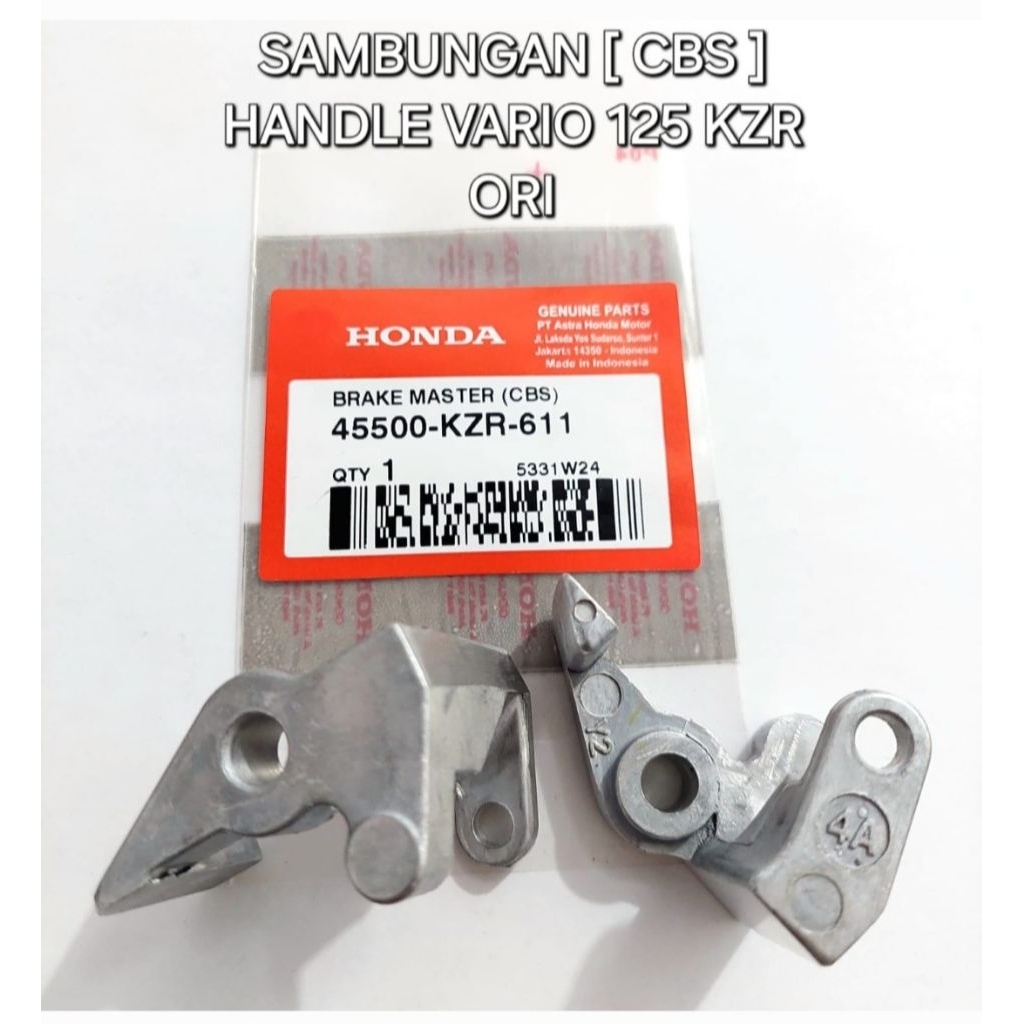 Sambungan Handle Silver Vario 125 Cbs Original 45500KZR611