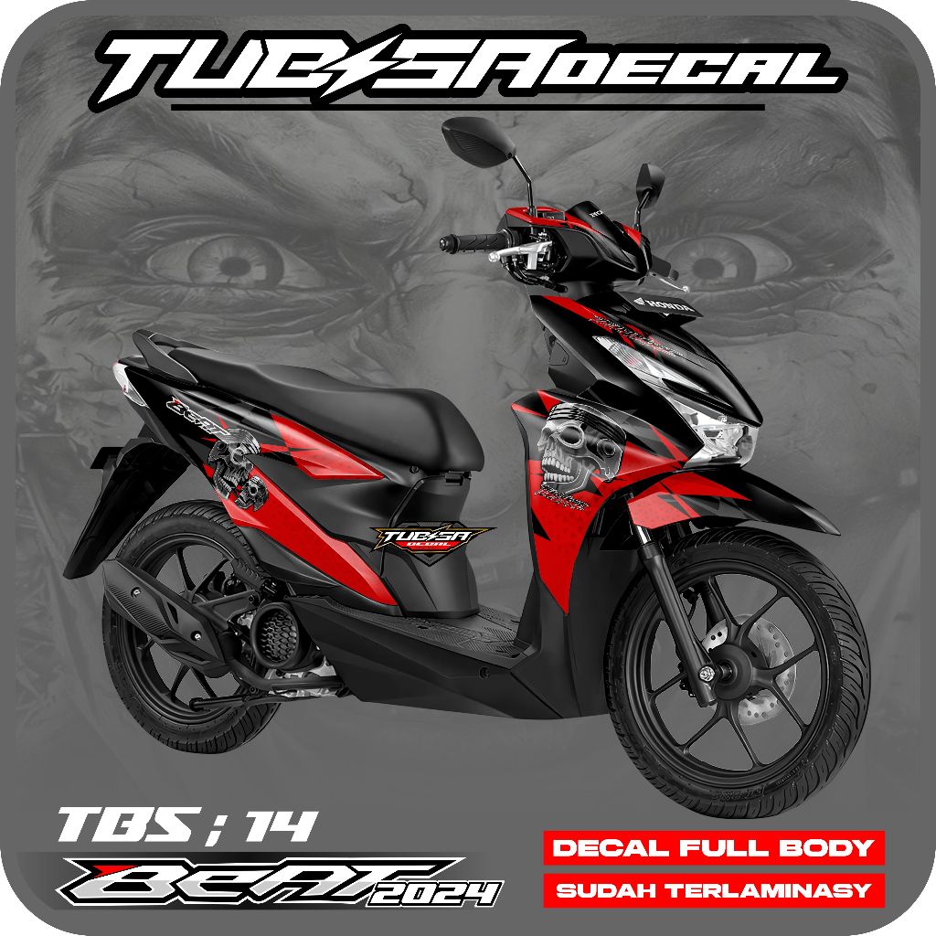 Stiker Full Body Beat 2024 2025 New - Decal full body Variasi Skotlet Beat Deluxe NEW 2024 Grafis Te