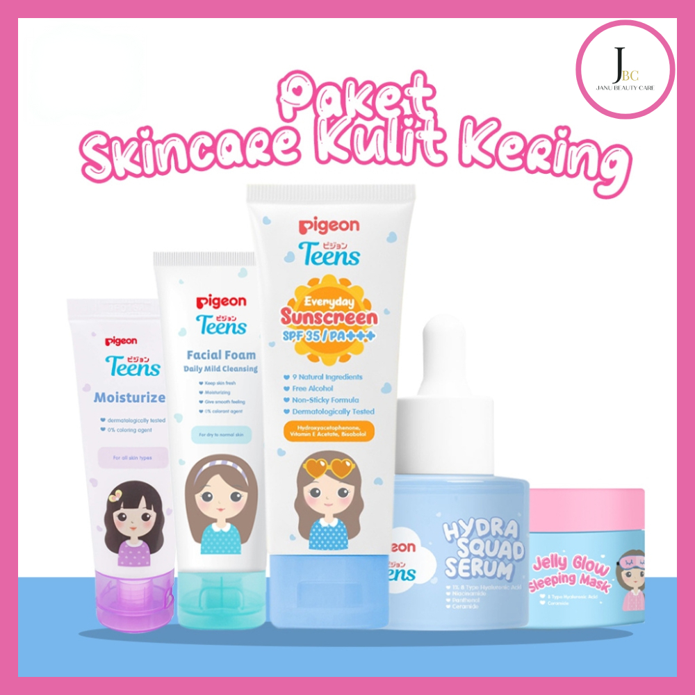 Pigeon Teens 1 Paket Lengkap Skincare Kulit Kering