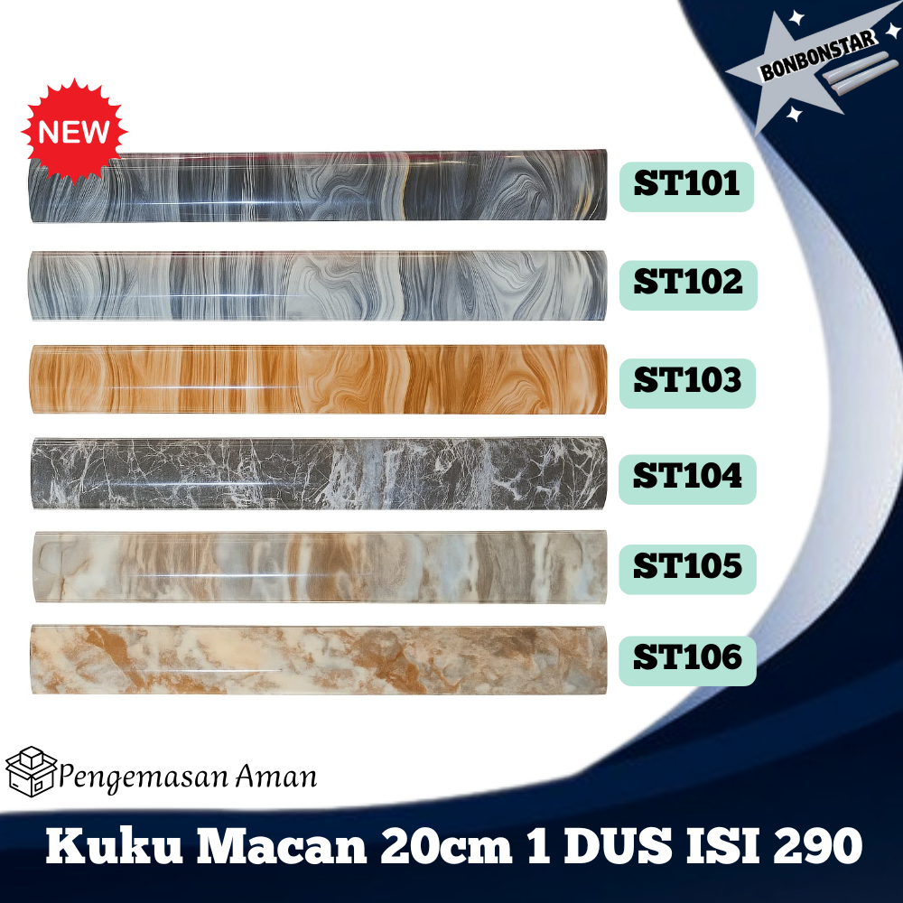 Kuku Macan 20cm Motif Terbaru 1 Dus Isi 290 Biji - Grosir Kuku Macan 20cm - Kuku Macan Motif Terbaru