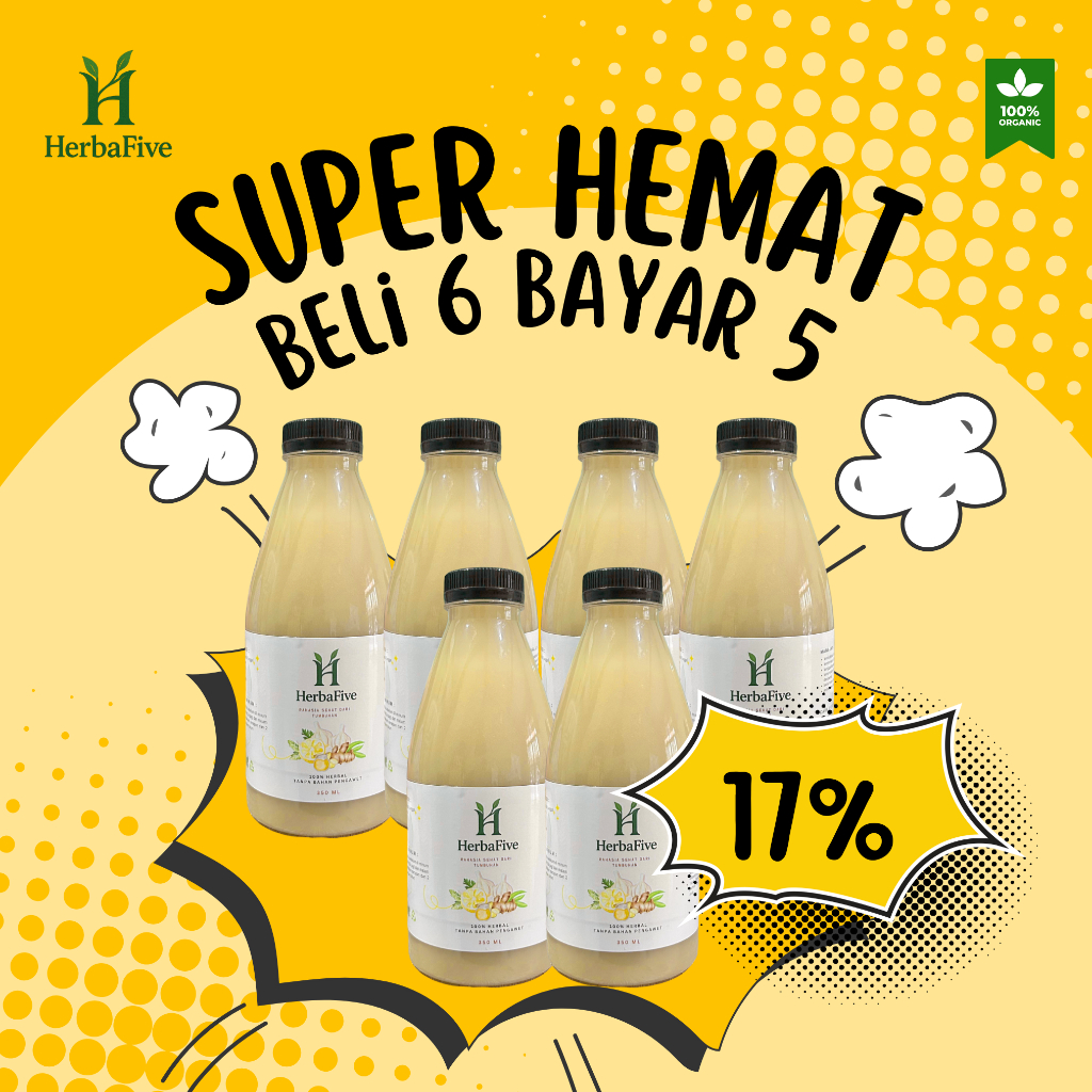 Herbafive Jus Bawang Putih Tunggal 350ml Paket Bundling