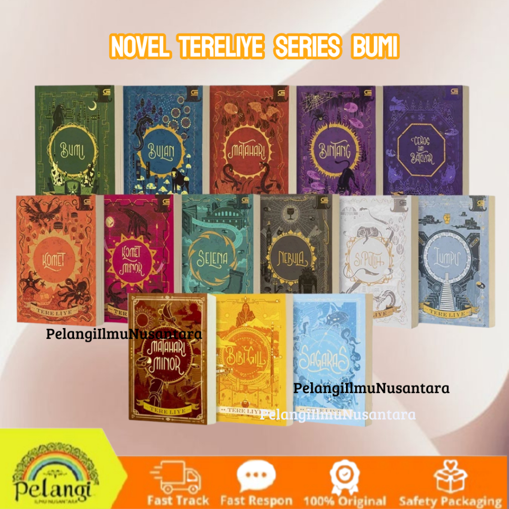 Pelangi Ilmu Nusantara - Novel Koleksi Tere Liye Series Bumi Buku Fiksi Si Putih Komet Bintang