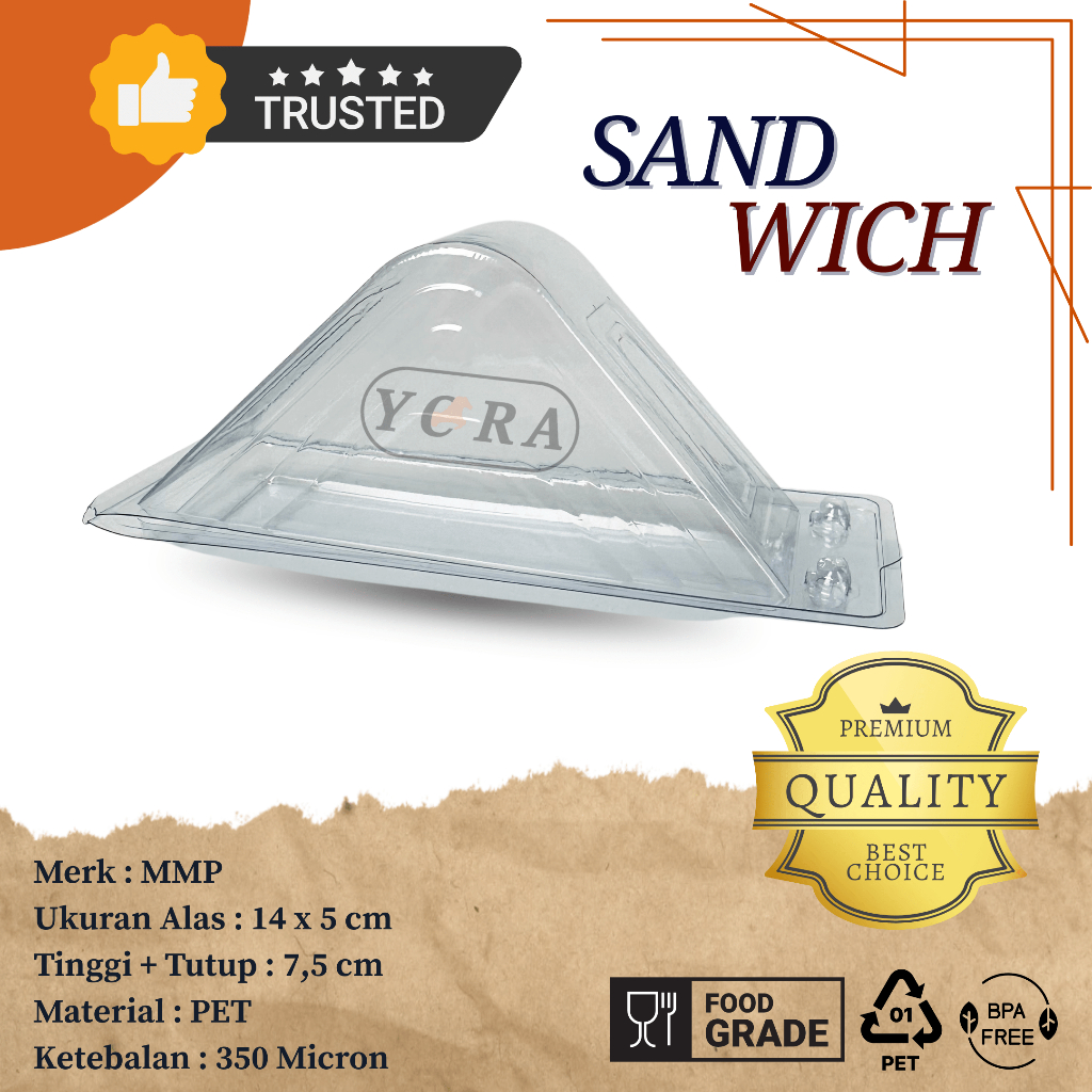 mika sandwich segitiga isi 50 / mika sandwich segitiga tebal / mika kue tart / tempat kue sandwich s