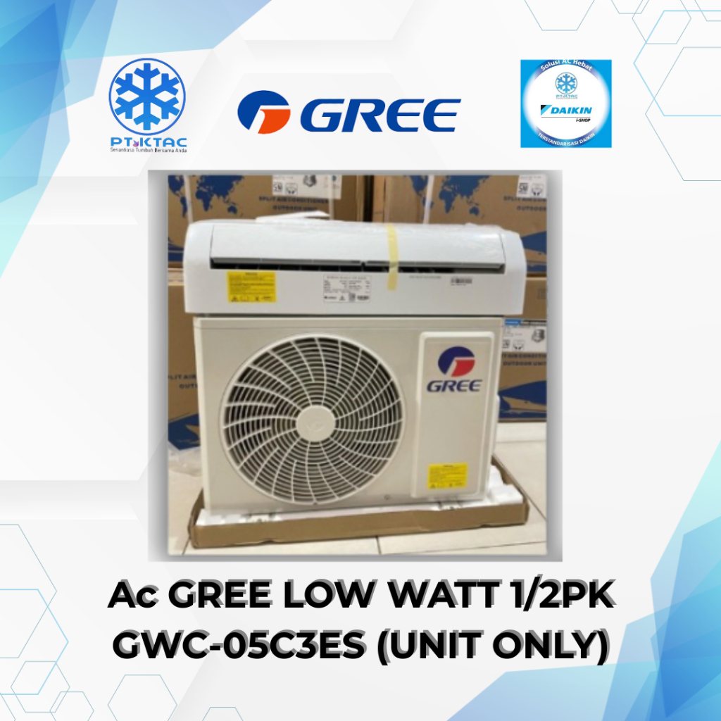 Ac GREE LOW WATT 1/2PK GWC-05C3ES (UNIT ONLY)