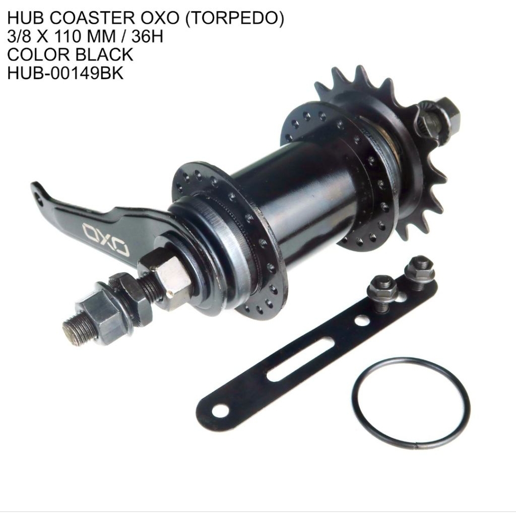 Freehub Oxo Torpedo Rem Belakang Torpedo Coaster Brake 32H dan 36H Fixie BMX Gear 16T