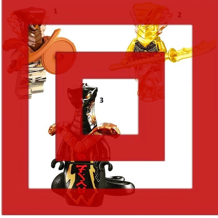 Ninjago Brown Gold Golden Pyro Snake Snakes Ular Action Figure Mini