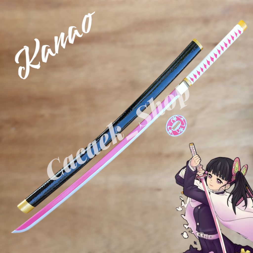 Pedang kayu cosplay anime kanao kimetsu no yaiba