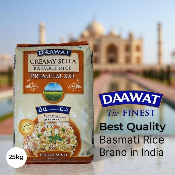 DAAWAT CREAMY SELLA BASMATI RICE 25 KG