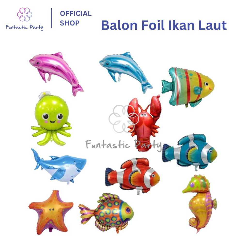 Balon Foil Ikan Laut  / Balon Laut Jumbo